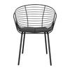 Sligo BLACK METAL CHAIR with Openwork Cushion