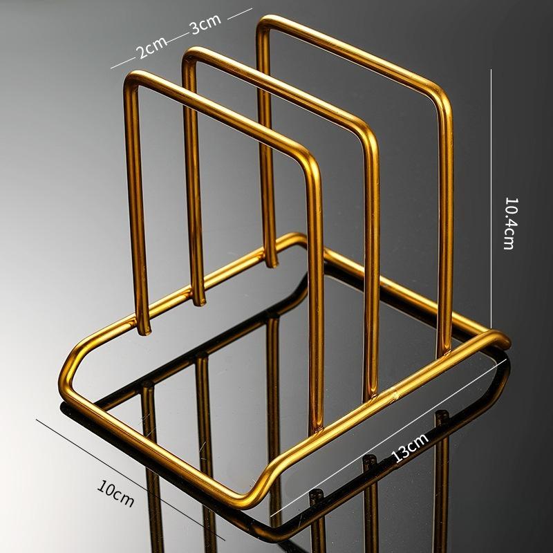 Double Compartment Stainless Steel Cutting Board Rack - Household Vegetable Board & Pot Cover Storage Holder