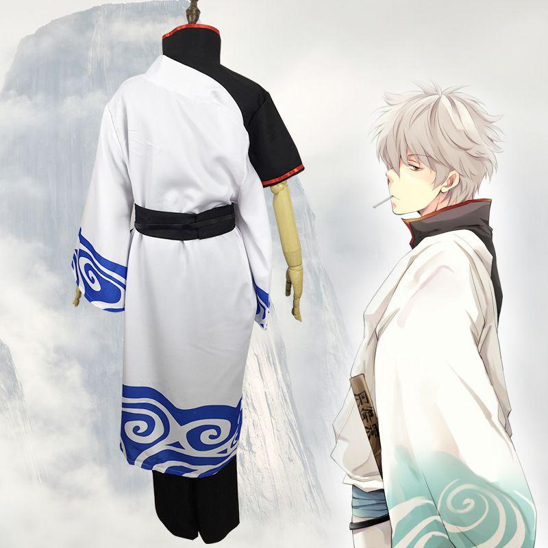 Zeitlos Stilvolles Gintama Sakata Gintoki Anime Silver Soul Halloween Cosplay Kostüm Anzug Komplettset für alle Anlässe