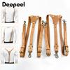 Deepeel 2*100cm Herren Echte Leder Hosenträger Vintage Hosenträgerclip Erwachsener Mann Verstellbares Geschirr DIY Hosen Jeans Dekor Zubehör