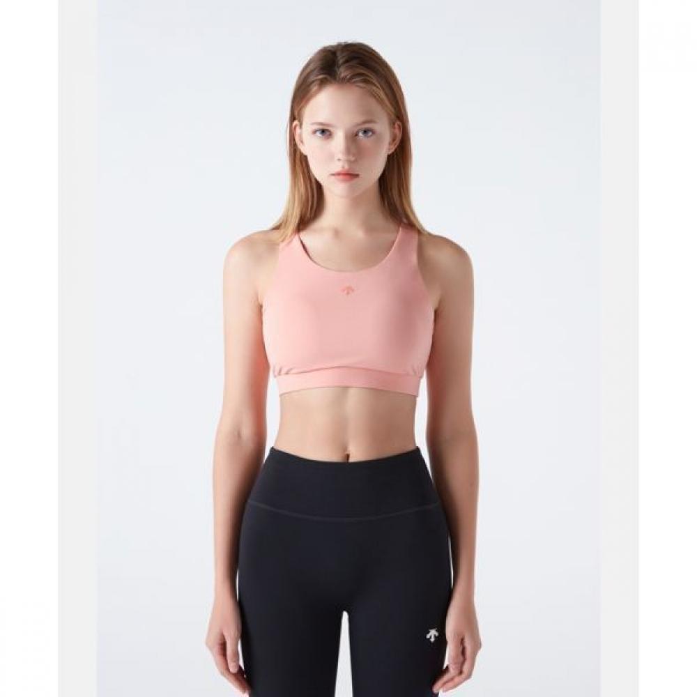 

DeScente Women S basic Medium Support Short Bra Top Coral CORLCORAL/85