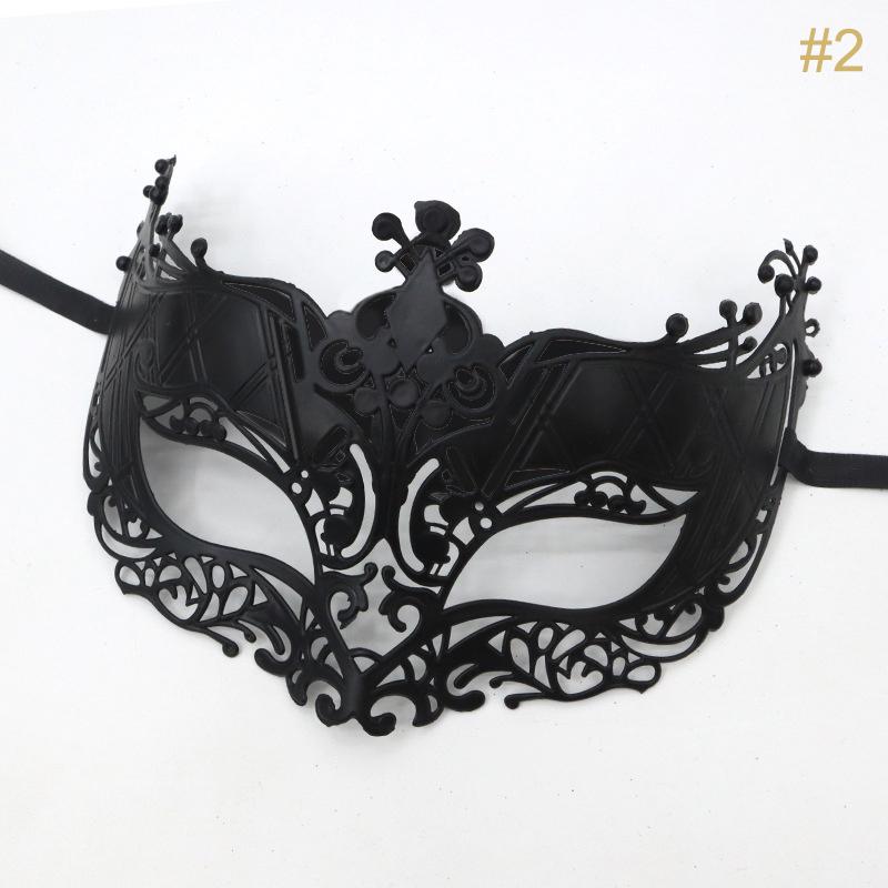 1PC Masquerade Mask Vintage Prince Mask Black Antique Copper Half Face Mask Plastic Halloween Costume Party Mask Women Men