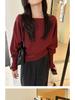 Khaki Off-Shoulder Knitted Sweater: Women's Early Autumn Versatile Style