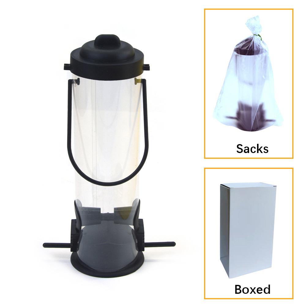 

New Bird Feeder Wild Balcony Outdoor Hanging Attractor Hummingbird Feeder PVC Material Pet Supplies Grain Output Both Sides Bagged