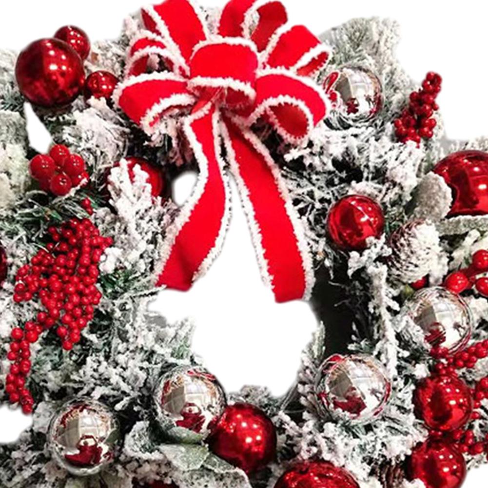 Christmas Vine Cane Wreath Multifunctional Holiday Art Wreath Artificial Decorative Festival Theme for Door Window Fireplace