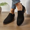 Mote Pluss Størrelse Damesko 36-43 Størrelse Vår Høst Spiss Tå Tykk Hæl Dyp Utskjæring Enkel Sko Fritidssko med Enkel Mellomsåle