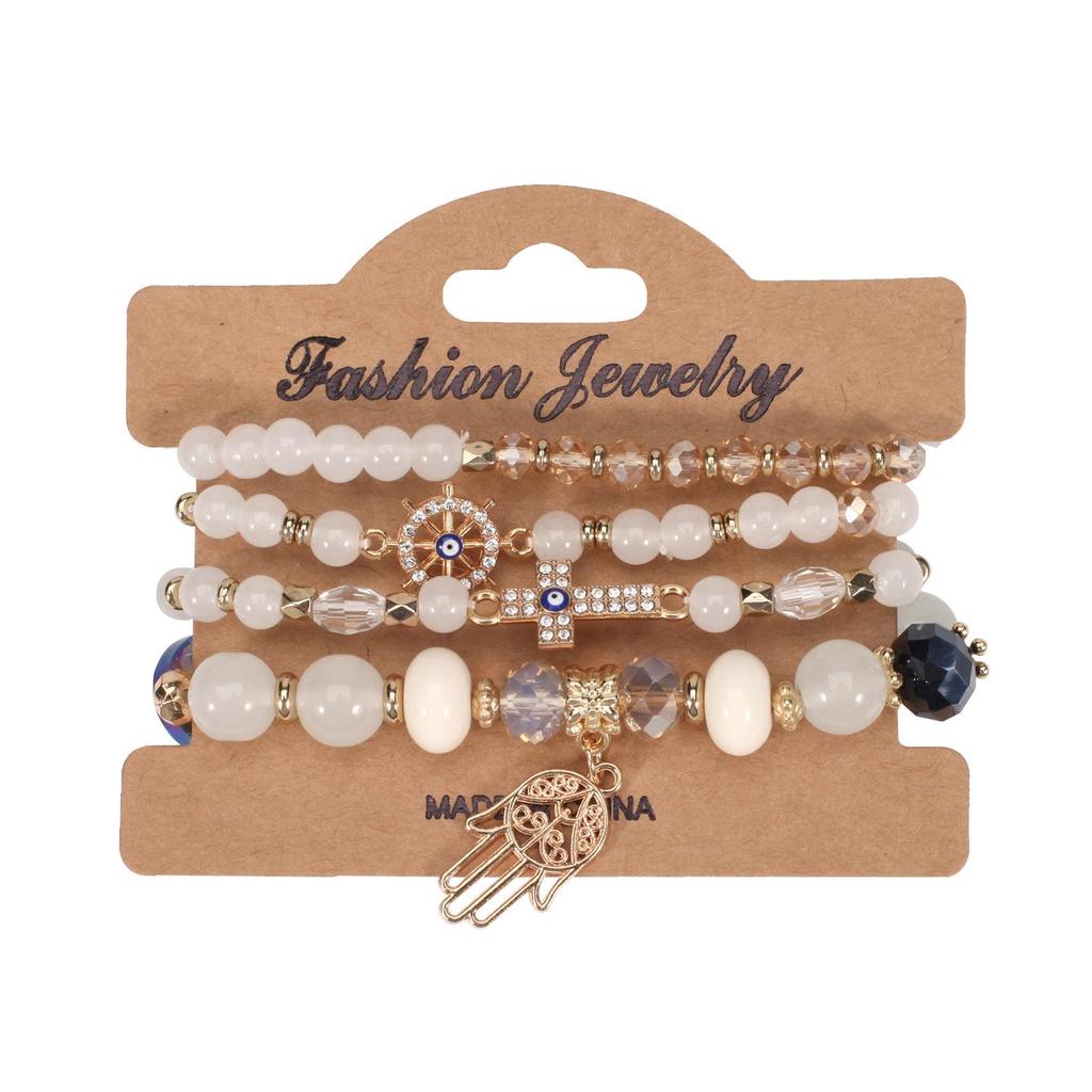 Bohemian Multilayer Hand-Palm Eye Cross Bracelet