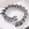 Brățară masivă cu lanț tip coloană vertebrală de dragon lat de 16 mm pentru bărbați, brățări din oțel inoxidabil 316L, bijuterii punk vikinge gotice, cadouri pentru bărbați