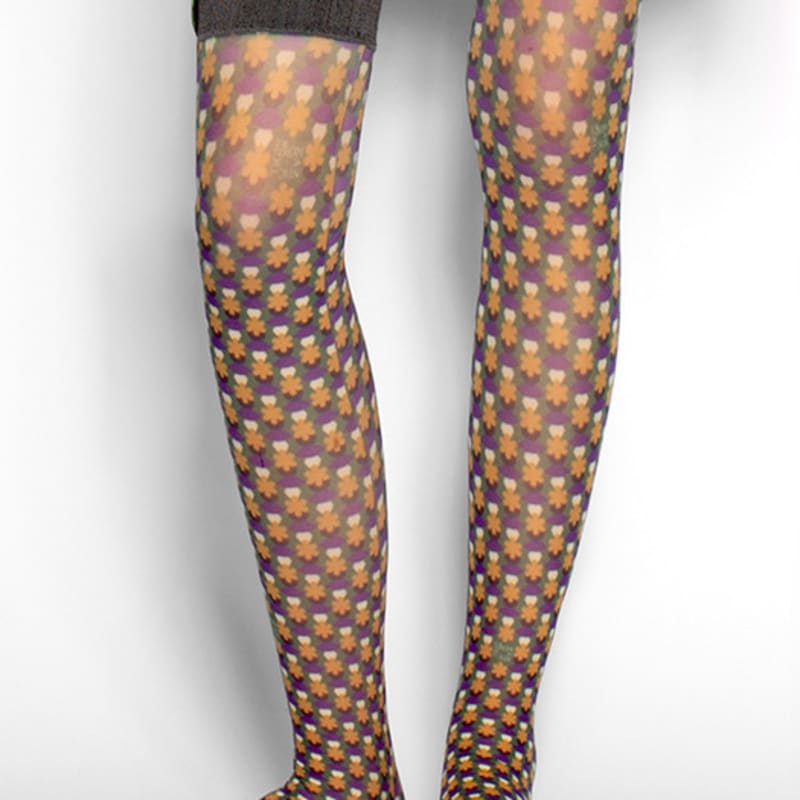 

Романтические тигровые радужные флюоритовые чулки до колена Free