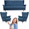 Sofa Set 2 Armchairs Set Blue ARI Family Furniture