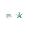 Starfish shell stud earrings female summer tide niche design sense asymmetry exquisite simple temperament ear jewelry