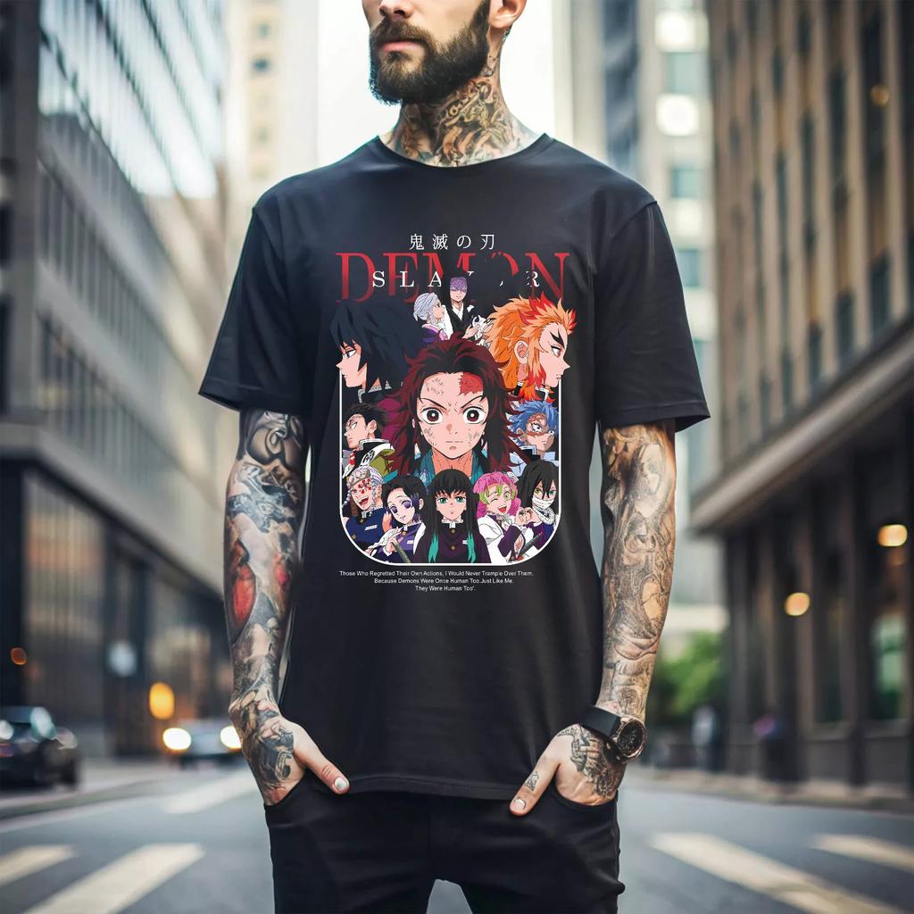 100% Cotton TOPS UNISEX TEES MENS WOMENS Hashira Demon Slayer T-Shirt Kimetsu No Yaiba Tengen Horror Anime Gift Shirt 079