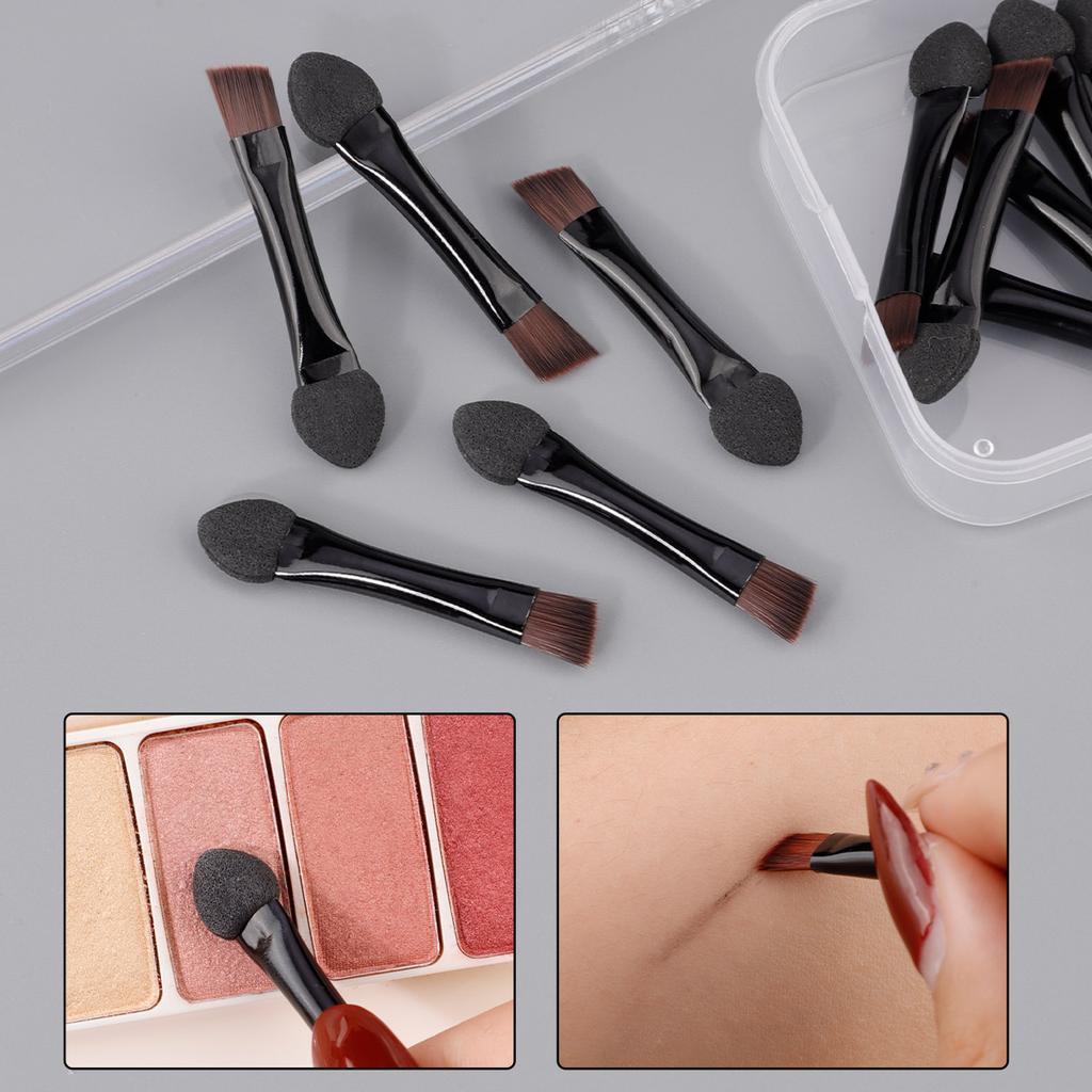 10 Pcs Small Makeup Brush Eyeshadow Applicator Double Sided Eyeshadow Brushes