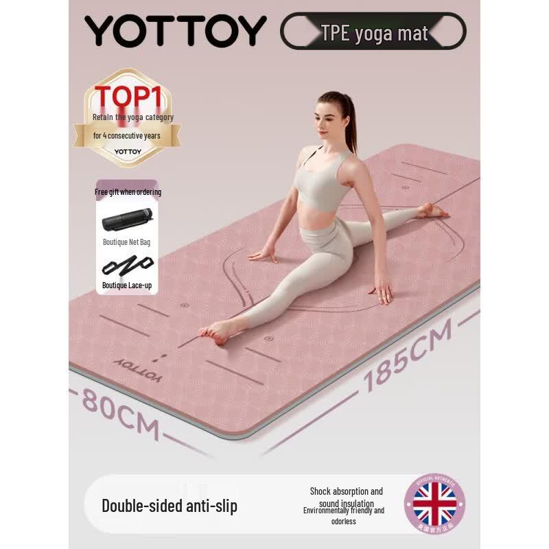 yottoy Upgraded Alignment Line Yoga Mat