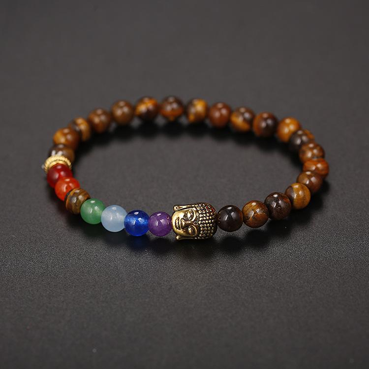 6Mm Natural Stone Green Dongling Agate Buddha Head Bracelet Jade Purely natural