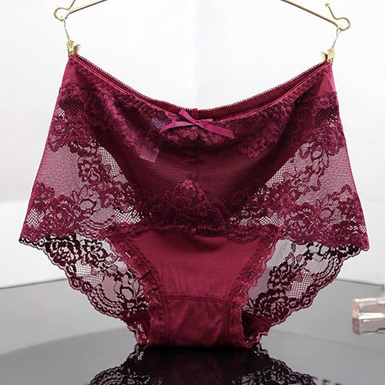 Fashion Summer Transparent Lace High Waist Sexy Underwear Comfortable Breathable Soft Skin Friendly Women's Triangle Panties