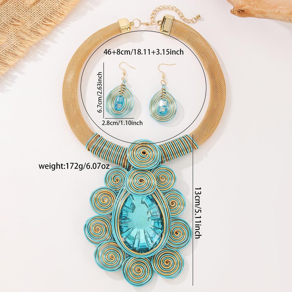 Set Jewelry Creative With Electroplated Crystal Accessories And Modern Style For Enthusiasts Fashion