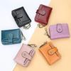 Portafogli e portamonete da donna Borsa per soldi in pelle PU Borsa corta da donna con cerniera Porta carte di monete piccole Frizione rossa blu Portafoglio da donna nuovo