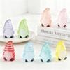 10/20Pcs Gnomes Figurines With Stars Snowflakes Patterns Luminous Resin Christmas Glow In Dark Decor For Fairy Garden Gift
