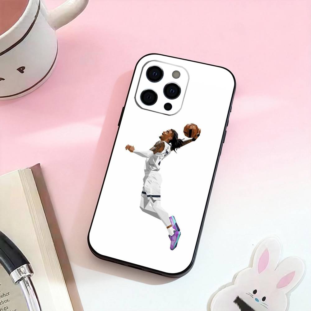 Basketball J-Ja M-Morant 12   Phone Case For iPhone 17,16,15,14,13,12,11 Plus,Pro Max,Soft Silicone Black Cover