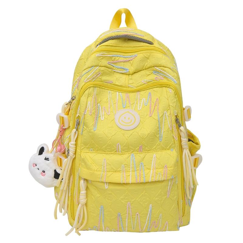 Schoolbag1011 New INS High-Appearance Embroidered Backpack Backpack for Female Students Large Capacity Lightweight Waterproof Travel Backpack