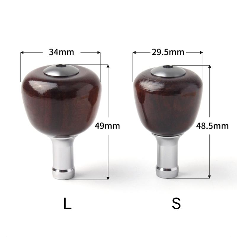Fishing Rocker Fishing Reel Part Rocker Arm Solid Wood Fishing Reel Handle Arm Knob Fishing Reel Handle Knob Replacement