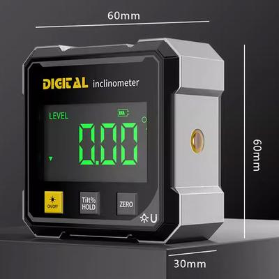 4-Side Magnetic Digital Angle Gauge With Laser Electronic Protractor Horizontometer Inclinometer Angle Ruler Slope Measuring