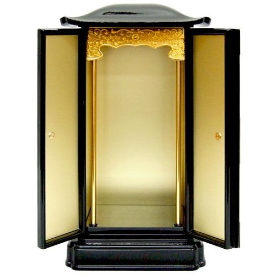 Takita Shoten Buddhist Altar Miniature Buddhist Black High X Made In Includes a Certificate of Authenticity from Takita Shop, Altar, Small, (30cm