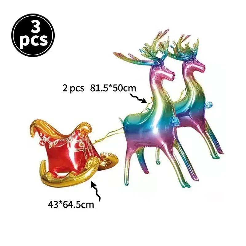 Große Weihnachtsballons Weihnachtsmann Schneemann Elch Strumpf Folienballon Weihnachtsdekorationen für Zuhause Navidad Neu