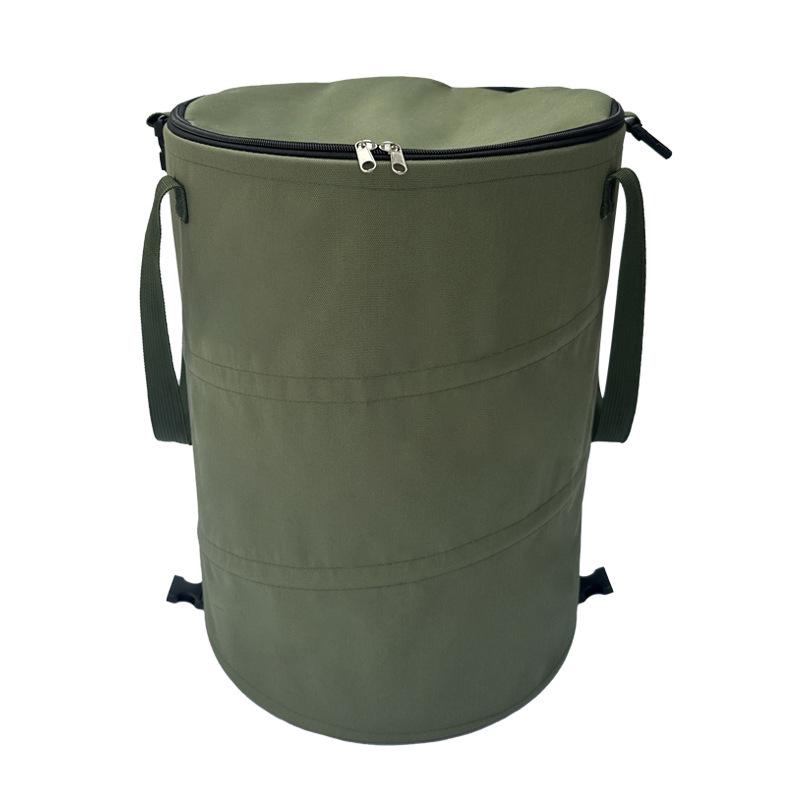 

Camping Trash Can Pop-up Circular Storage Pail Canvas Foldable Recycling Bin Outdoor Garbage Garden Yard Garbage Bag S-37.8L 34*40cm