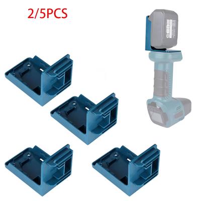 5 Pack Power Tool Battery Mount Holder 2 In 1 Stand For Makita18V Battery Tool Storage Rack Bracket Case
