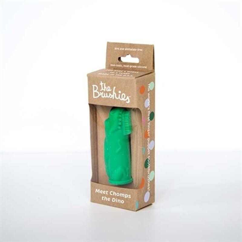 Dino Chomp Finger Puppet Toothbrush for Toddlers and Babies