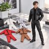 Handmade PU Leather Jacket Pants Suits  For 11.5 Inch Doll/for 1/6 Male Action Figure Dolls