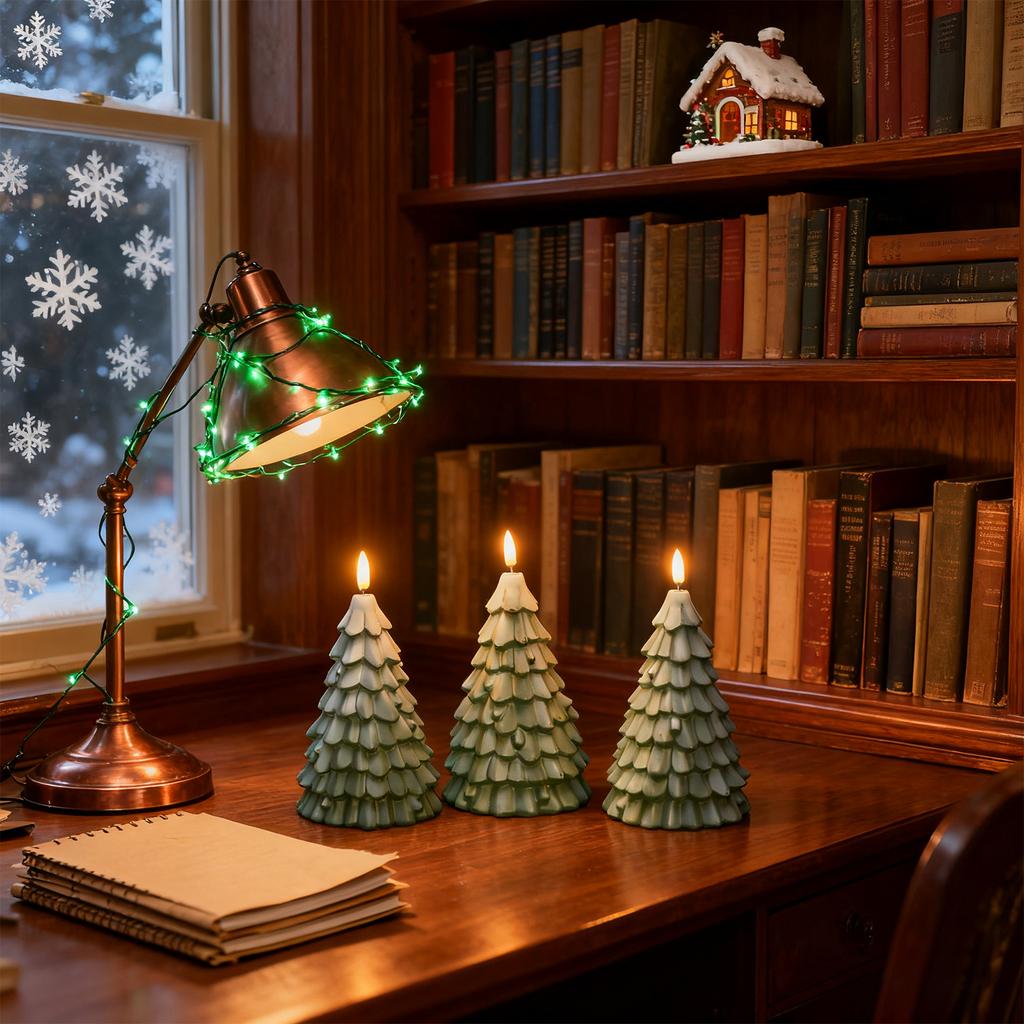 Christmas Vinyl Christmas Tree Night Light Bedroom Dormitory Bedside Ornaments Christmas Decoration Atmosphere Light Christmas Gift