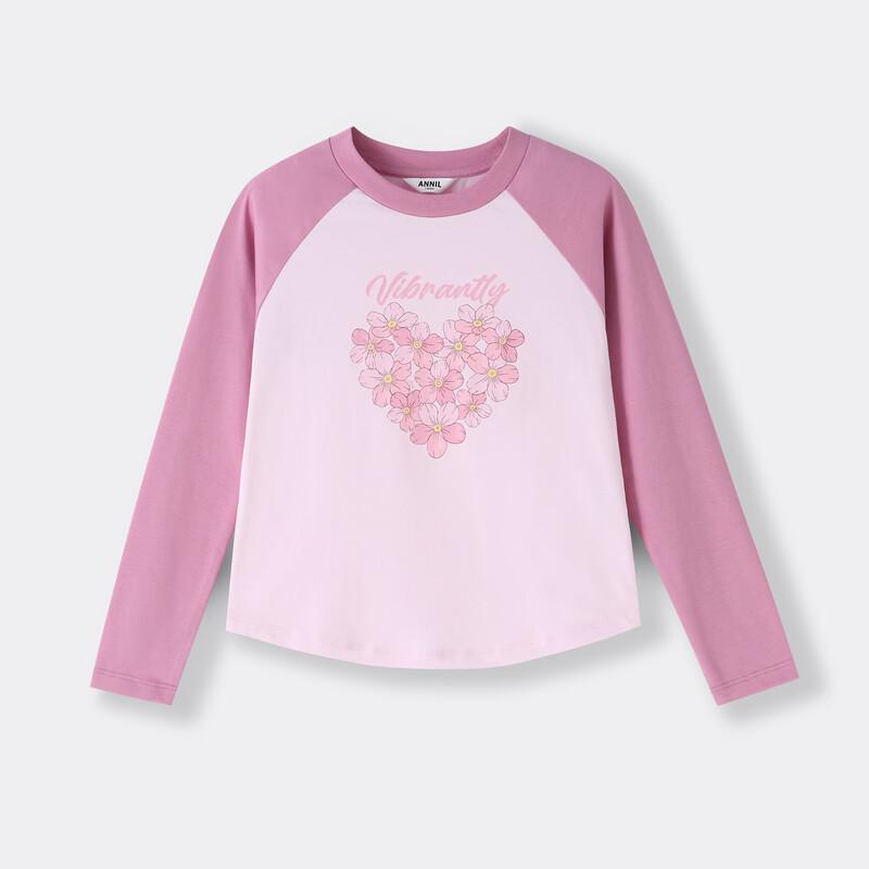 Annil Girls 2026 Spring Round Neck Knit Top 110