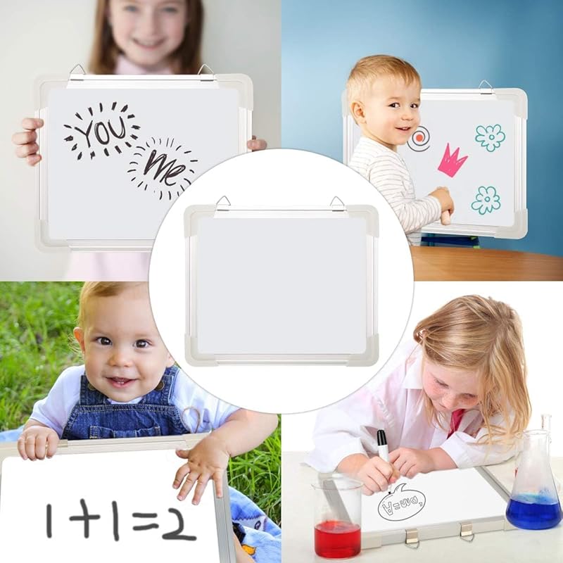 ECLET Alloy Steel, Aluminium Non Magnetic 1.5 X 2feet Double Sided White Board and Chalk Board Front Side whiteboard Mar