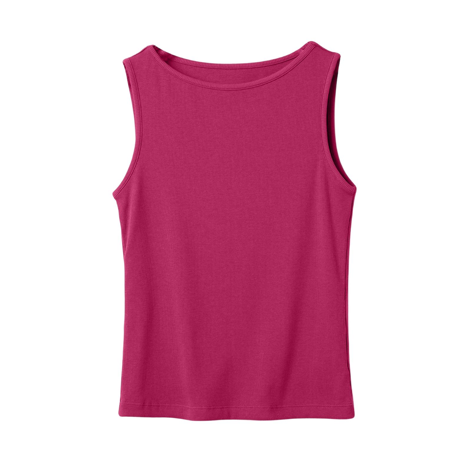 

Women s I-shaped Vest With One Collar And Sleeveless Undershirt, Camisole Top M