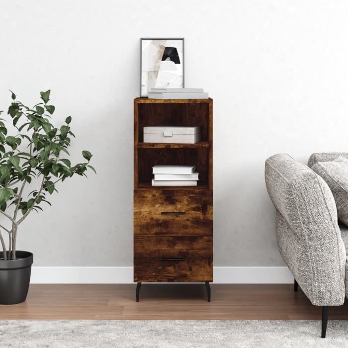 VidaXL Buffet Smoked Oak 34.5x34x90 Cm Engineered Wood 828689