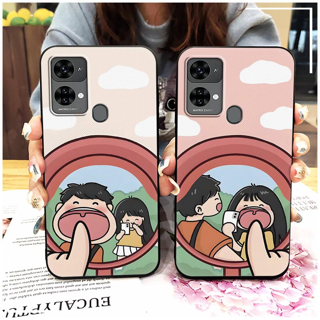 Couple Fashion Design Phone Case For Oukitel C33 Back Cover Phone Pouch TPU Cute Silicone Protective Cartoon Shockproof