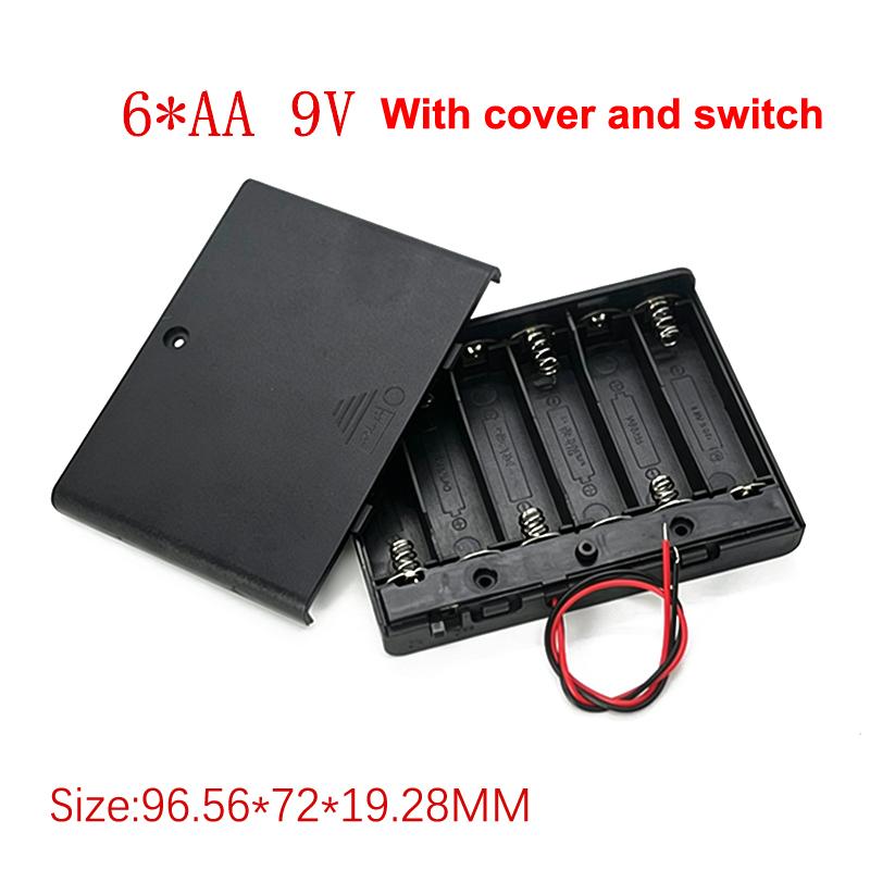 Aa Battery Case Aa Battery Box 1/2/3/4 Slot Aa Battery Holder 14500 Aa Storage Box Diy With Leads Series Connection