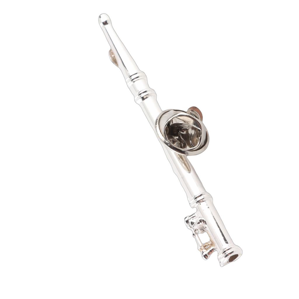 Flötenförmige Musikinstrument Broschen Pin Zubehör für Geschenksammlung(Gold)