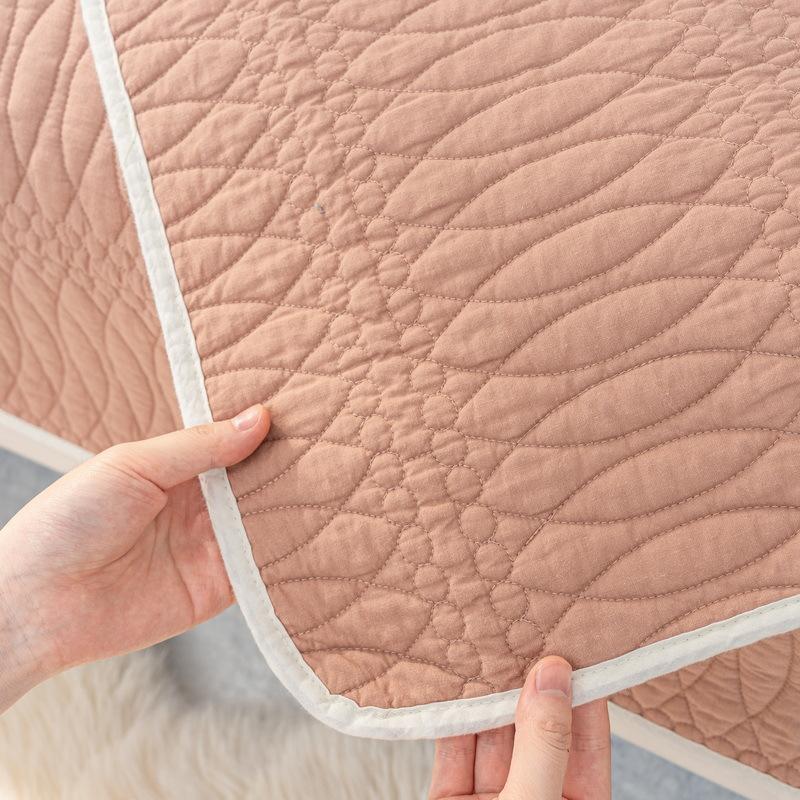 Four Season All Cotton Non-Slip Sofa Cushion Cotton Simple Modern Solid Color Cushion Universal Sofa Towel Cover Cover Cloth