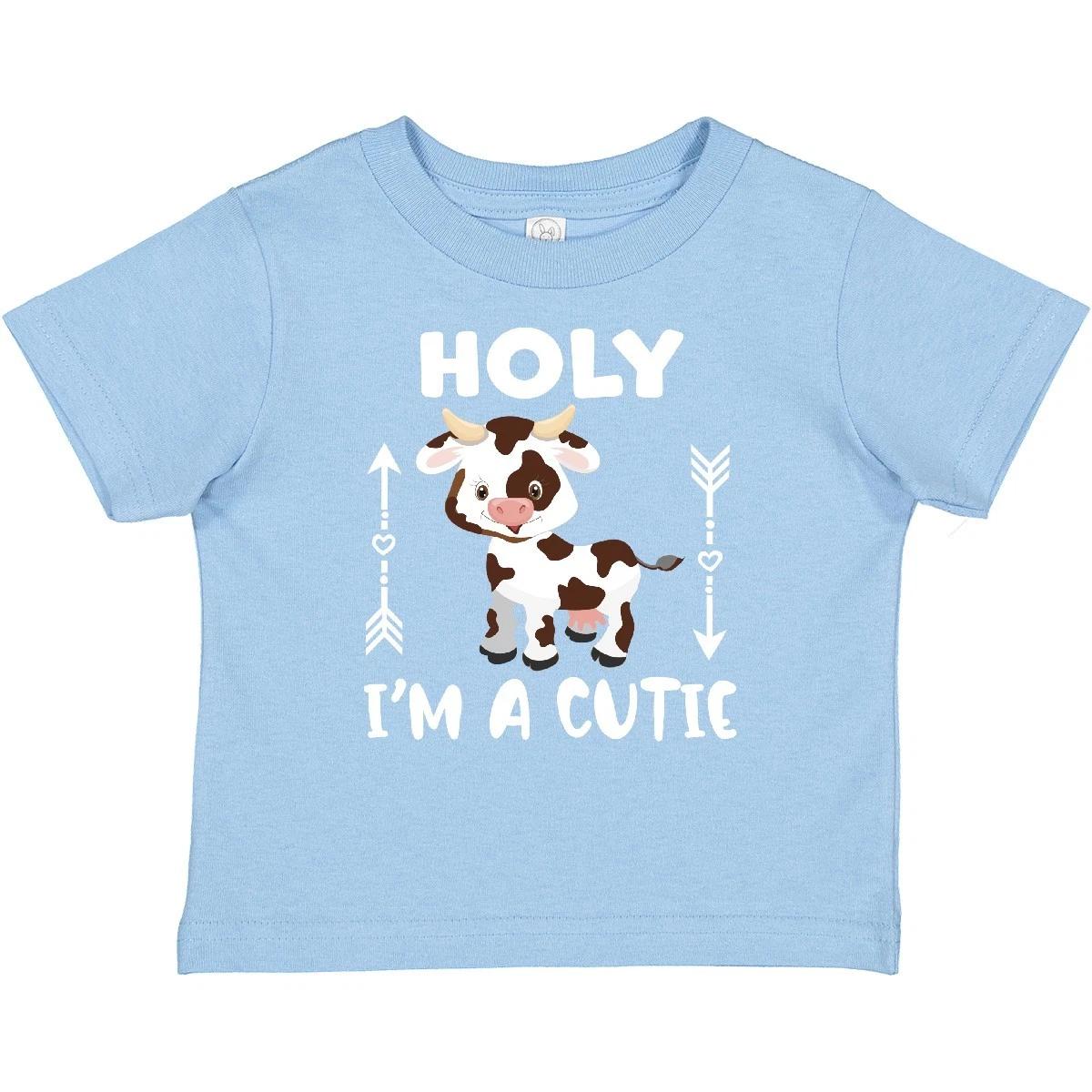 Inktastic I m A Cutie White And Brown Holstein Cow With Arrows Baby T-Shirt Farm 140