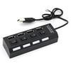 1Pcs 4-Port Usb Hub One To Four Splitter Hub Plug And Play Independent Switch Small Socket Hub Usb 4-Port Splitter For Laptops