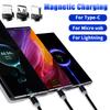 Magnetic USB Cable Fast Charging Type-C Cable Magnet Charger Data Charge Micro USB Cable Mobile Phone USB Cord for IPhone