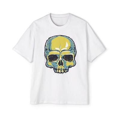 Skull Drawing Color :: High Quality Men's Heavy Oversized Tee