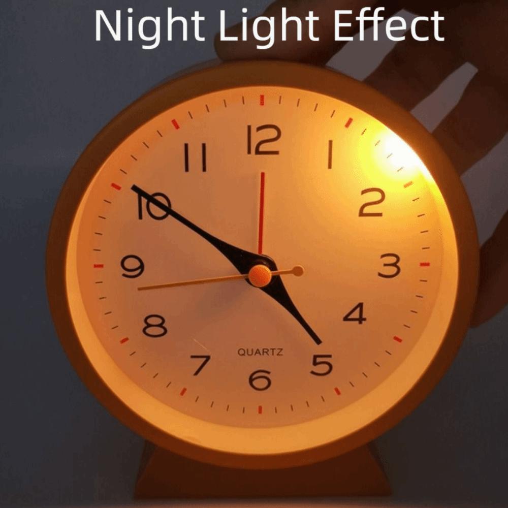 Simple Children's Alarm Clock Night Light Battery Operated Time Planning Clock Cartoon Study Tabletop Alarm Timer