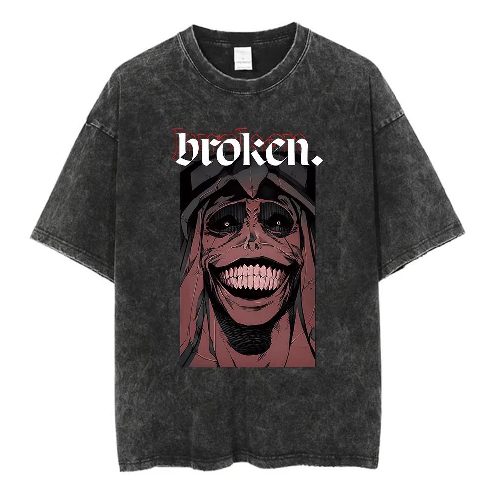 

Футболка большого размера Anime Solo Leveling для мужчин и женщин в спортивном стиле, винтажная, с эффектом кислотной стирки, мешковатая футболка, тренд, ностальгическое ретро 3XL