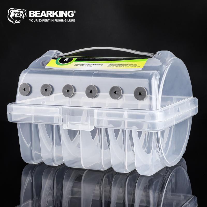 FTK Fishing Tackle box 6 Compartments Fishing Accessories Line Hook Storage Case Double Sided Fishing Tool organizer boxes
