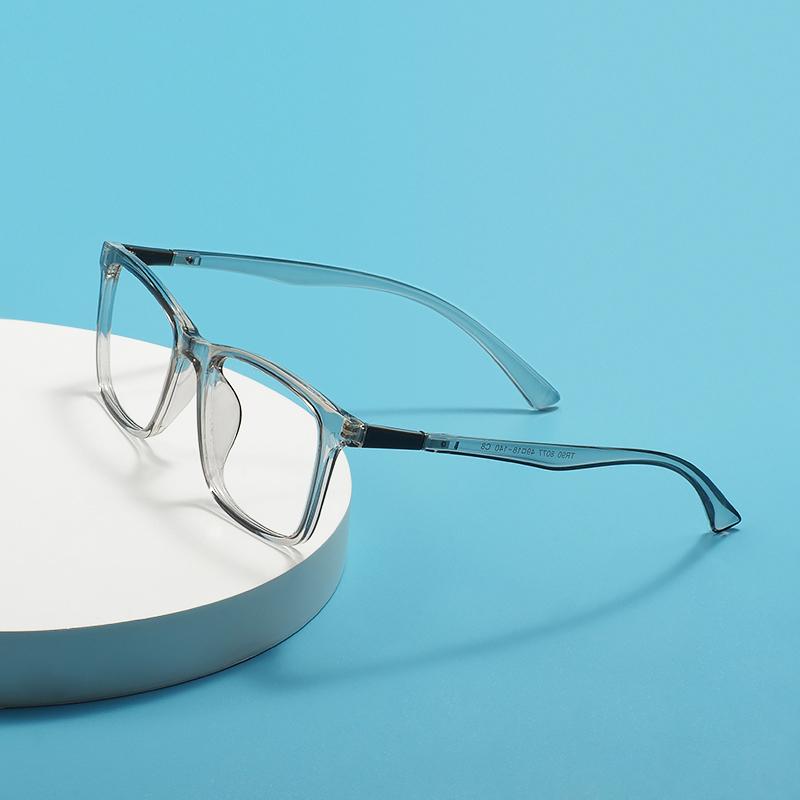 Men and Women Clear Glasses Frame Square TR90 Full Rim Transparent Spectacles For Prescription Lenses Myopia Reading Multifocal